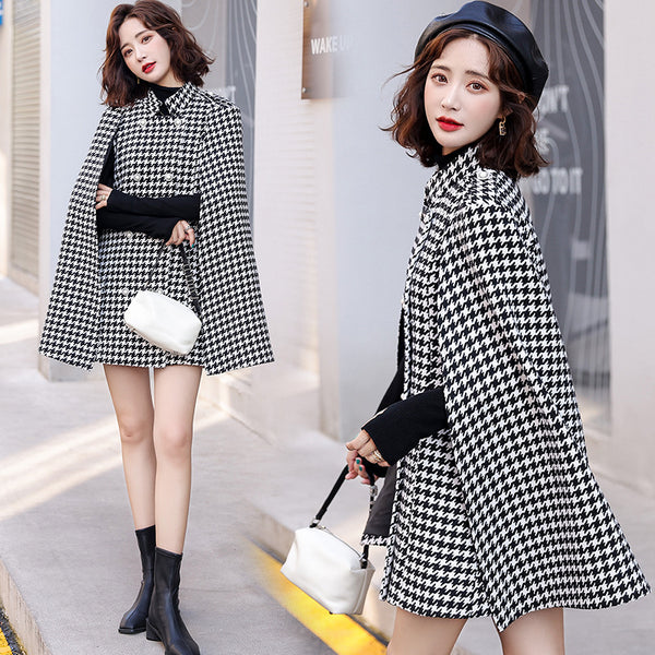Abrigo Lana Cuadros Escoceses Mujer Elegante y Moderno