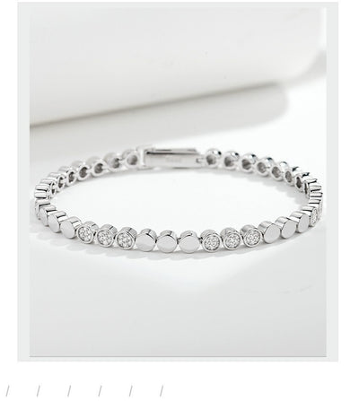Pulsera de Moissanita Redonda Plateada en Oro - Diseño Burbuja Exclusivo para Mujer - Image 10