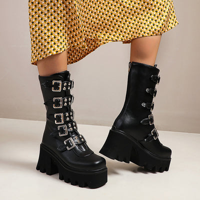 Botas Martin Plataforma Estilo Punk para Mujer - Image 9