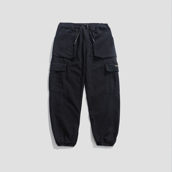 Pantalones Funcionales Overol Casual con Cordón Ajustable Primavera Otoño