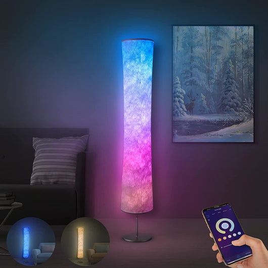 Lámpara de Piso Circular RGB con Control por App