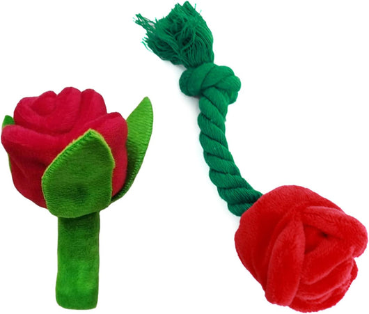 Juguete Masticable Resistente para Perros - Peluche Flor Rosa Suave - Image 5