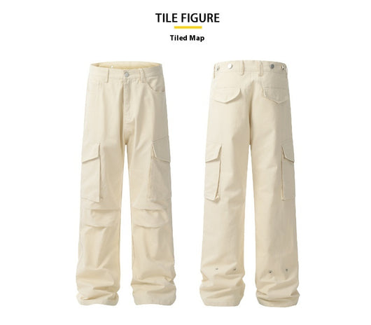 Overoles Americanos para Hombre con Bolsillos Amplios y Diseño Plisado - Image 13