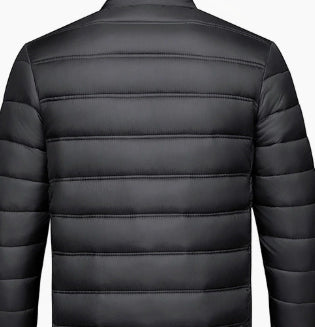 Chaqueta Acolchada de Algodón con Cuello Alto y Cierre - Image 5