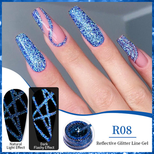 Gel de Uñas Efecto Espejo Brillante con Lentejuelas Reflectantes - Image 13