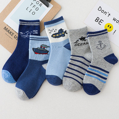 Calcetines Infantiles Estampado Barco para Primavera y Otoño - Image 14