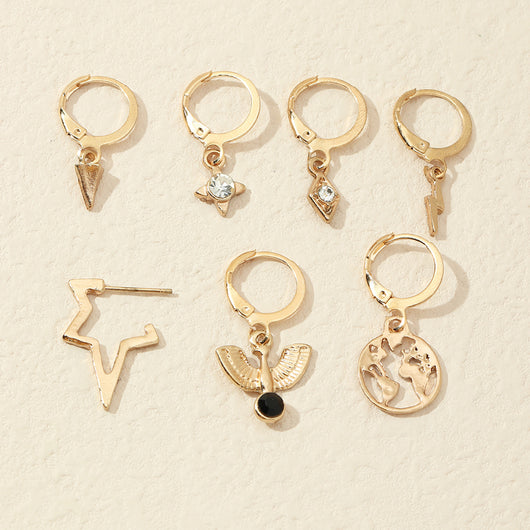 Set de Aretes Geométricos Retro en Forma de U - Clips para Oreja - Image 5