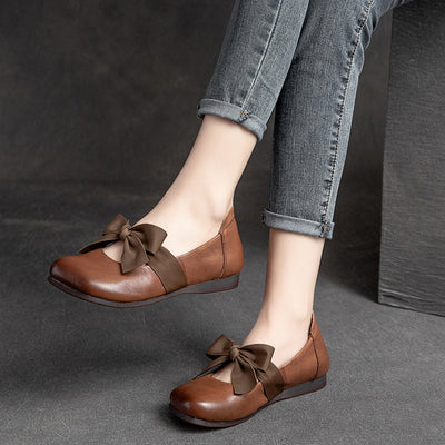 Zapatos Planos de Cuero Étnico Vintage - Comodidad Casual
