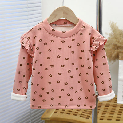 Blusa Infantil Otoño Invierno con Volantes Florales - Image 4