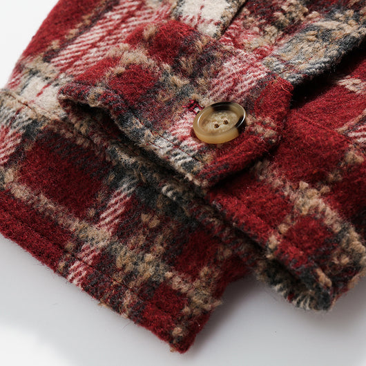 Camisa Chaqueta Cuadros Efecto Desgastado Estilo Urbano - Image 8