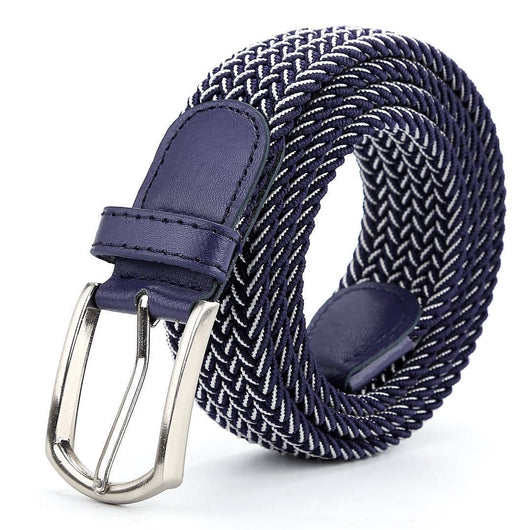 Cinturón de Cuero Tejido Elástico para Hombre - Image 16