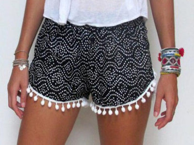 Pantalones cortos de playa con cintura elástica estampados - Image 6