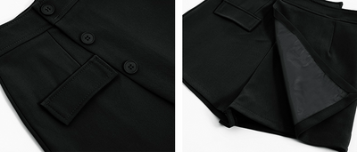 Shorts Casuales Negros con Diseño Asimétrico para Mujer - Image 11