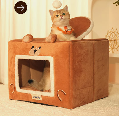 Casa Cama Térmica para Mascotas - Cueva Acogedora Lavable - Image 17