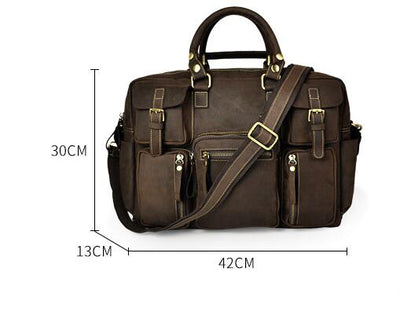 Maletín Ejecutivo de Cuero Genuino 16 Pulgadas - Gran Capacidad para Hombre - Image 8