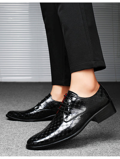 Zapatos Formales de Tacón Alto Puntiagudo en Cuero PU para Hombre - Image 13