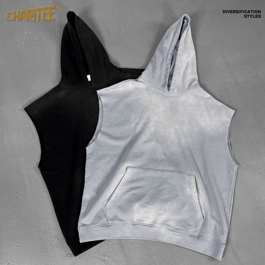 Sudadera sin Mangas con Capucha para Hombre