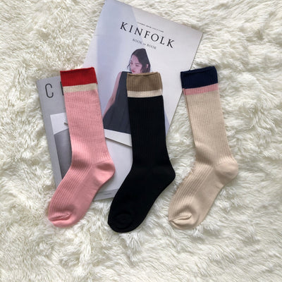 Calcetines Japoneses Retro Lindos con Diseño a Juego de Colores y Textura Mullida - Image 5