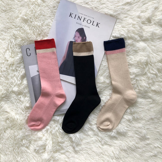 Calcetines Japoneses Retro Lindos con Diseño a Juego de Colores y Textura Mullida - Image 5
