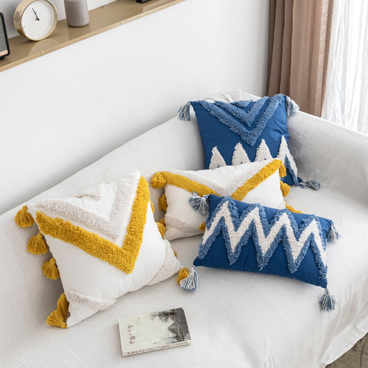Almohada Decorativa Geométrica con Bordado Tufado - Image 8