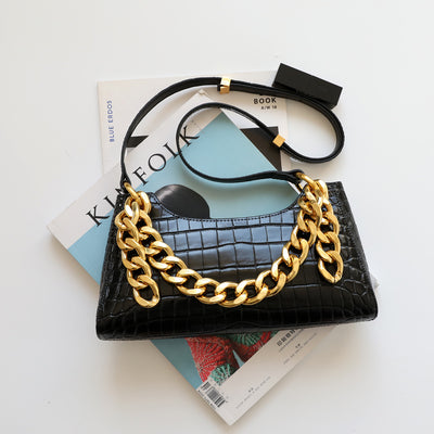 Bolso Bandolera Asimétrico de Cuero Genuino para Mujer - Image 3