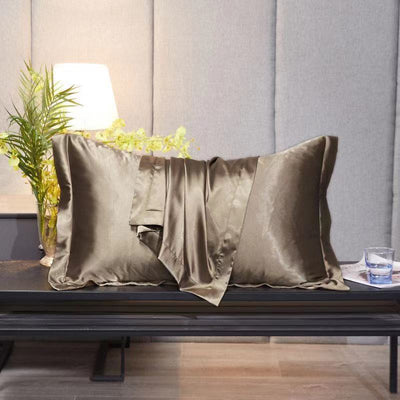 Funda de Almohada en Seda de Hielo Simple para el Hogar - Image 45