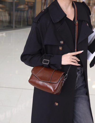 Bolso Crossbody de Cuero para Mujer con Cierre de Cremallera - Image 11