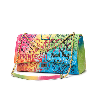 Bolso Mensajero para Mujer con Cadena Rombo - Image 6