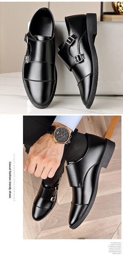Zapatos de Cuero para Hombre con Suela Suave - Diseño Versátil y Cómodo - Image 9