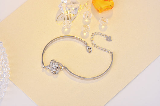 Pulsera de Plata Esterlina 925 con Trébol de Cuatro Hojas - Image 8