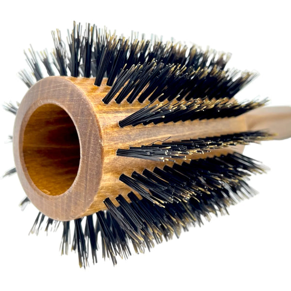 Escova de cabelo redonda Dural de madeira de faia com cerdas de javali - 18 fileiras