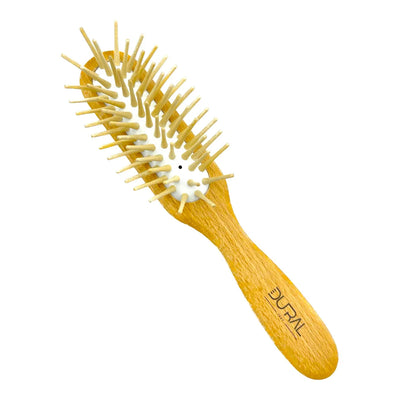 Dural Beech wood rubber cushion hair brush with long wooden pins - Tekeno