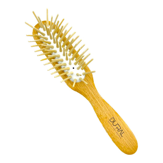 Dural Beech wood rubber cushion hair brush with long wooden pins - Tekeno