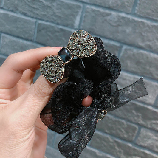 Moño de Organza Elástico para Cabello - Accesorio Elegante y Versátil - Image 9