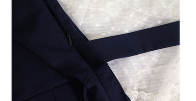 Vestido Preppy Azul Marino con Bordado Navy Japonés - Image 8