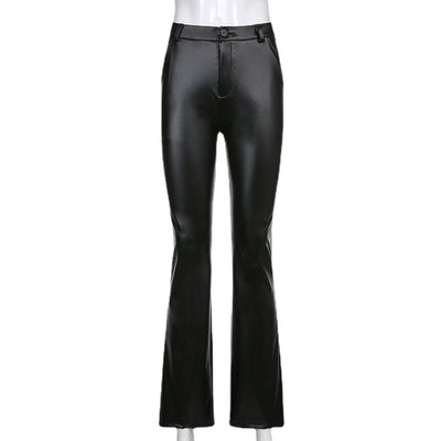 Pantalones Acampanados de Cintura Alta Estilo Coreano - Image 2
