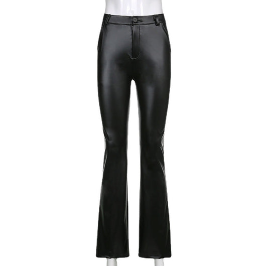 Pantalones Acampanados de Cintura Alta Estilo Coreano - Image 2