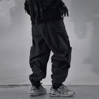 Pantalones Cargo Jogger Holgados con Bolsillos y Cinta Lateral para Hombre - Image 3