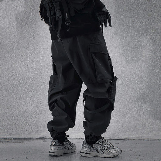 Pantalones Cargo Jogger Holgados con Bolsillos y Cinta Lateral para Hombre - Image 3
