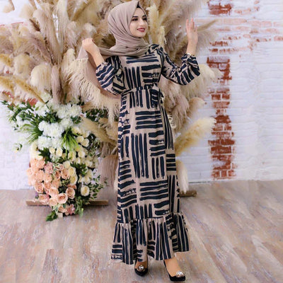 Túnica Larga Elegante Estampada de Corte Clásico - Image 8