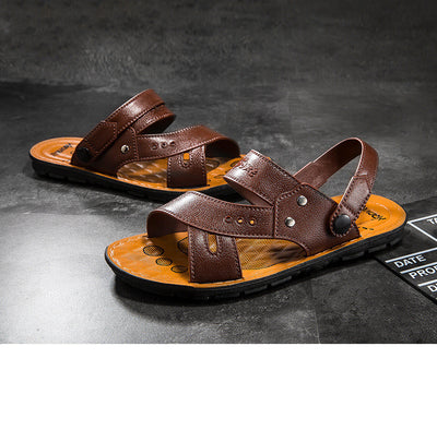 Sandalias de Cuero para Hombre - Calzado Casual de Playa y Moda - Image 4