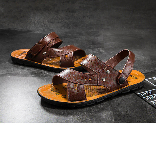 Sandalias de Cuero para Hombre - Calzado Casual de Playa y Moda - Image 4