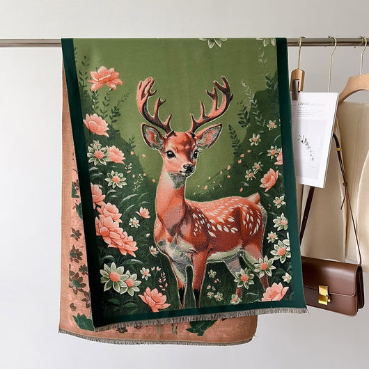 Bufanda Gruesa de Invierno con Diseño Jacquard Tipo Cashmere - Image 24
