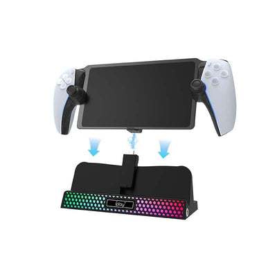 Base de Carga con Soporte Fijo y Lámpara RGB para Consolas de Juego - Image 14
