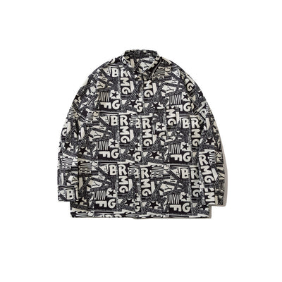 Camisa Vintage Manga Larga Unisex Estilo Relajado - Image 8