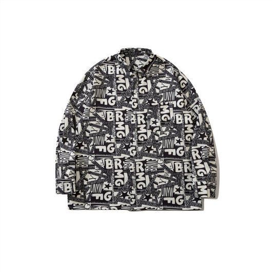 Camisa Vintage Manga Larga Unisex Estilo Relajado - Image 8