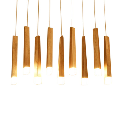Lámpara Colgante de Madera Nórdica con Listones - Diseño Minimalista Moderno - Image 3