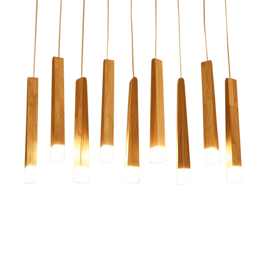 Lámpara Colgante de Madera Nórdica con Listones - Diseño Minimalista Moderno - Image 3