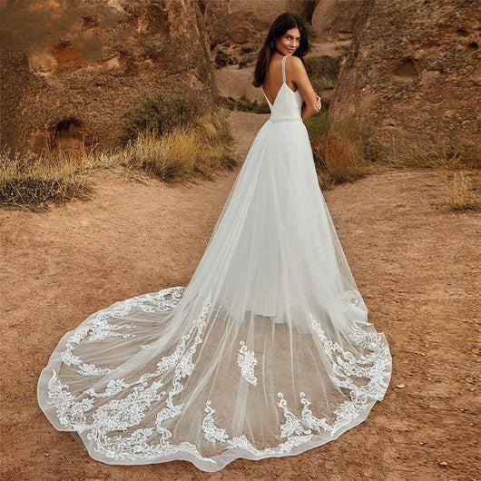 Vestido de Novia Desmontable de Dos Piezas - Image 4