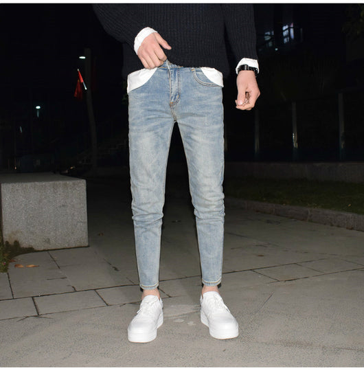 Jeans Vintage Azul Claro Desgastado con Stretch - Image 9